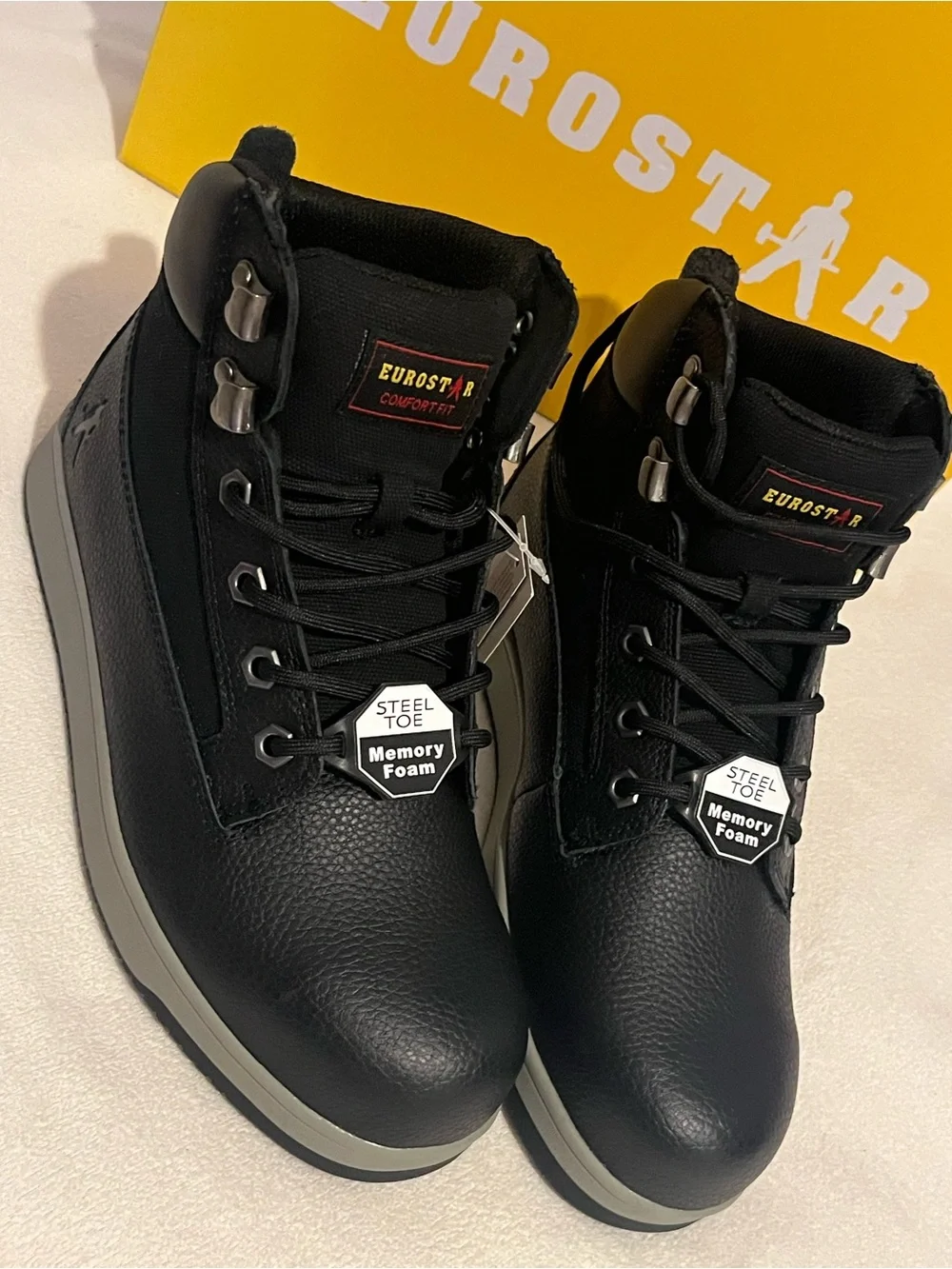 Black Steel Toe Men's Work Boots